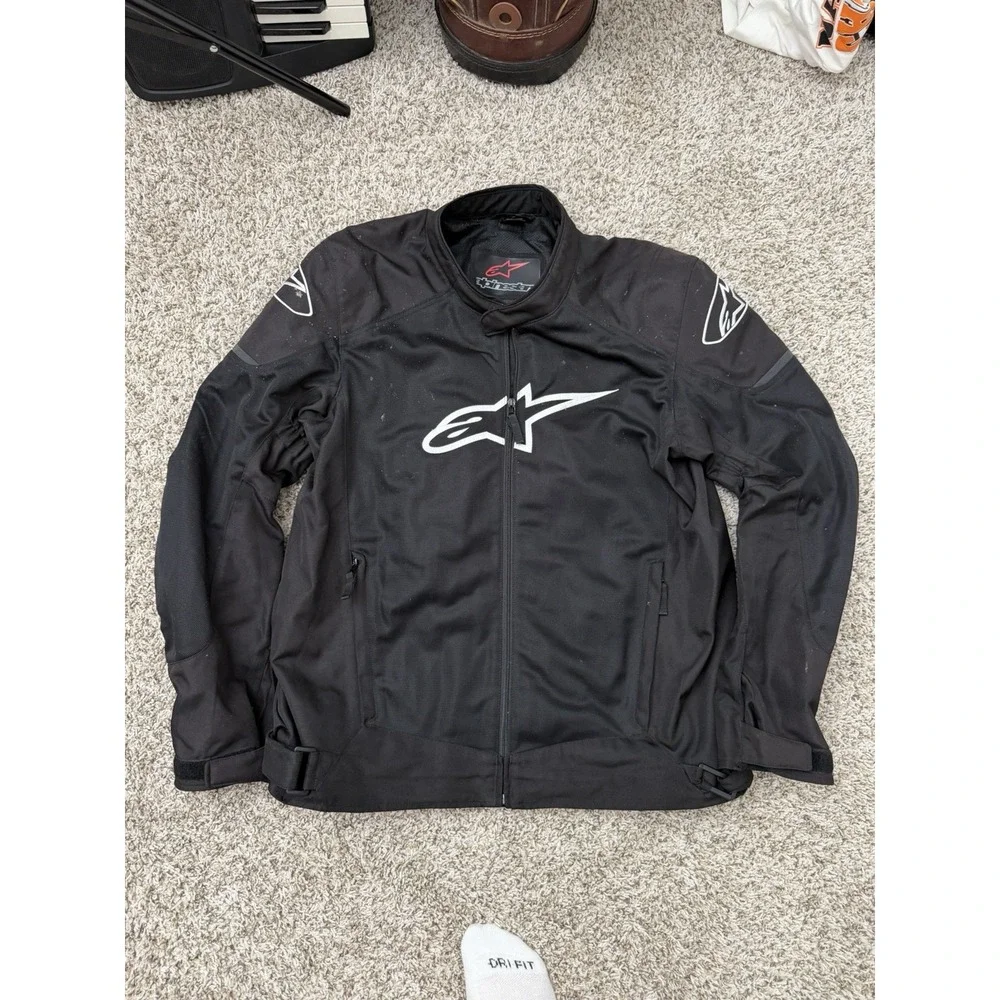 Alpinestars T-SP X Superair Motorcycle Jacket Size 3XL Black White Armor Padded